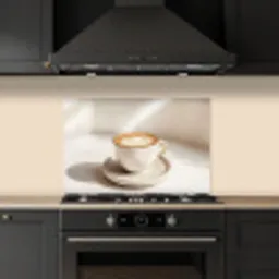 Cappuccino - Schuim - Schotel - Beige keuken achterwand spatscherm klein -sfeer1