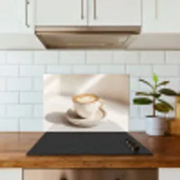Cappuccino - Schuim - Schotel - Beige keuken achterwand spatscherm klein -sfeer2