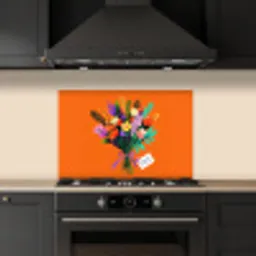 Kaartje - Boeket - Bloemen keuken achterwand spatscherm klein -sfeer1