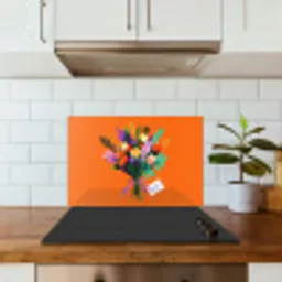 Kaartje - Boeket - Bloemen keuken achterwand spatscherm klein -sfeer2