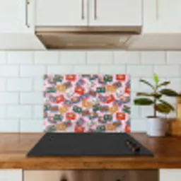 Cassette - Patroon - Roze keuken achterwand spatscherm klein 900 -sfeer2