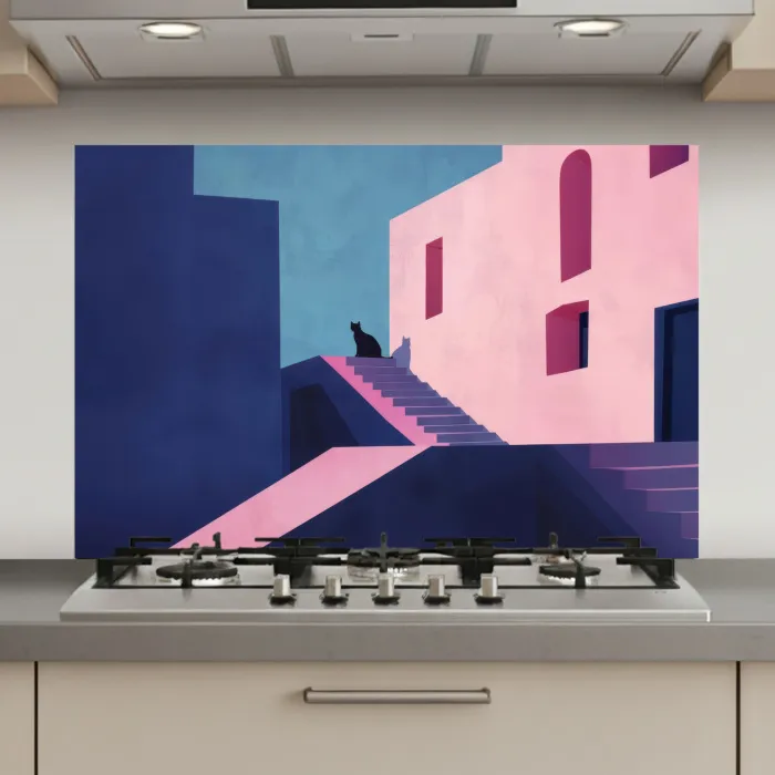 Kat - Trap - Gebouwen - Schaduwcontrasten keuken achterwand spatscherm klein -3d_website