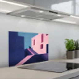 Kat - Trap - Gebouwen - Schaduwcontrasten keuken achterwand spatscherm klein -3d_schuin