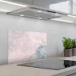 Cement - Beton - Retro - Industrieel - Wit - Blauw keuken achterwand spatscherm klein -3d_schuin