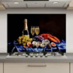 Champagne - Luxe - Oesters keuken achterwand spatscherm klein -3d_website