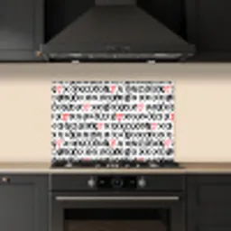 Tekens - Harten - Rood keuken achterwand spatscherm klein 900 -sfeer1