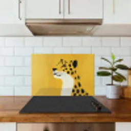 Cheetah - Illustratie - Geel keuken achterwand spatscherm klein -sfeer2