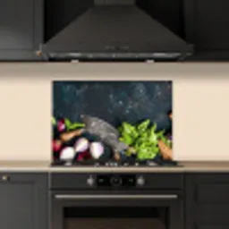 Koksmes en Verse Ingrediënten keuken achterwand spatscherm klein -sfeer1