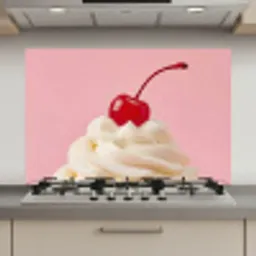 Kers - Slagroom - Roze keuken achterwand spatscherm klein -3d_website