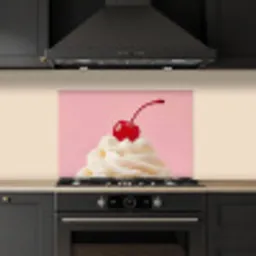 Kers - Slagroom - Roze keuken achterwand spatscherm klein -sfeer1