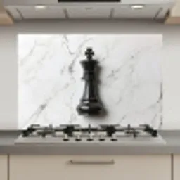 Schaakstuk - Koning - Zwart - Marmer keuken achterwand spatscherm klein -3d_website
