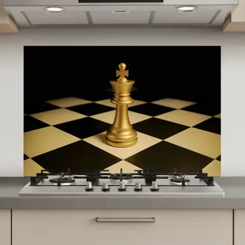 Schaakstuk - Koning - Schaakbord - Geblokt keuken achterwand spatscherm klein -3d_website