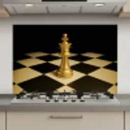 Schaakstuk - Koning - Schaakbord - Geblokt keuken achterwand spatscherm klein -3d_website