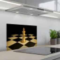 Schaakstuk - Koning - Schaakbord - Geblokt keuken achterwand spatscherm klein -3d_schuin