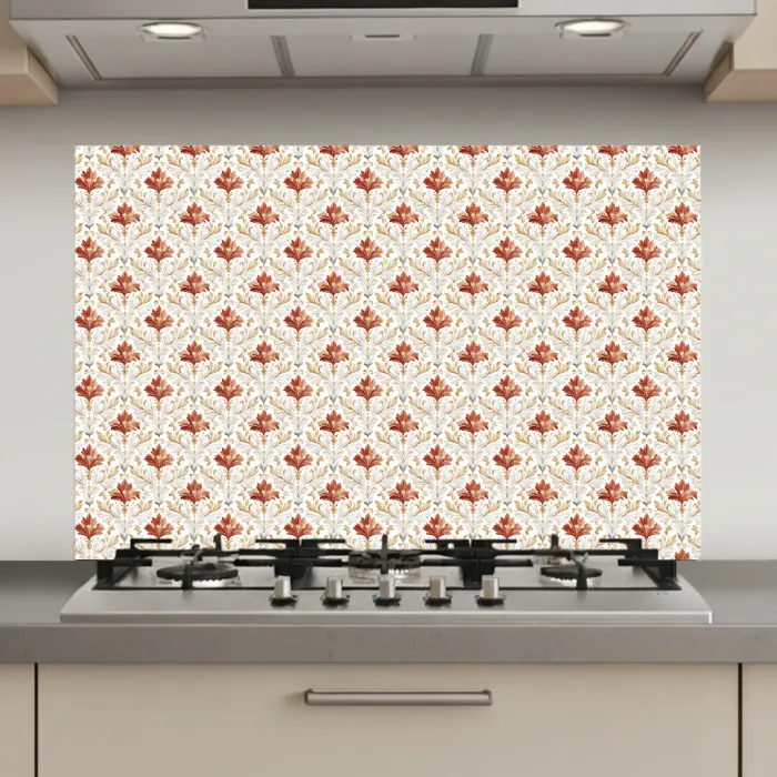 Chic - Bloemen - Patroon keuken achterwand spatscherm klein 900 -3d_website