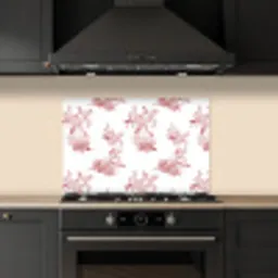Chimpansee - Beplanting - Rood keuken achterwand spatscherm klein 900 -sfeer1