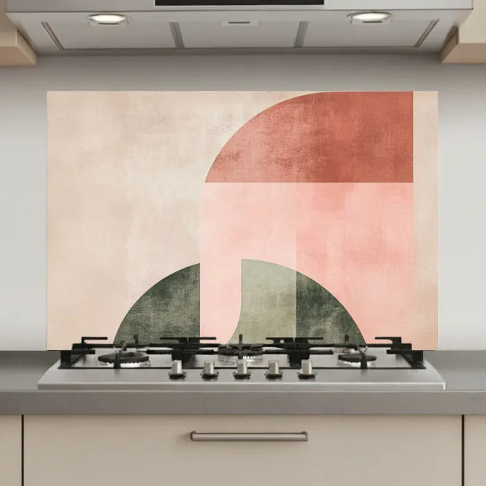 Cirkel - Abstract - Roze keuken achterwand spatscherm klein -3d_website