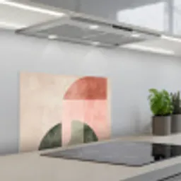 Cirkel - Abstract - Roze keuken achterwand spatscherm klein -3d_schuin