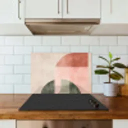 Cirkel - Abstract - Roze keuken achterwand spatscherm klein -sfeer2