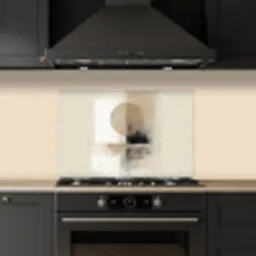 Cirkel - Compositie - Diepte - Beige keuken achterwand spatscherm klein -sfeer1