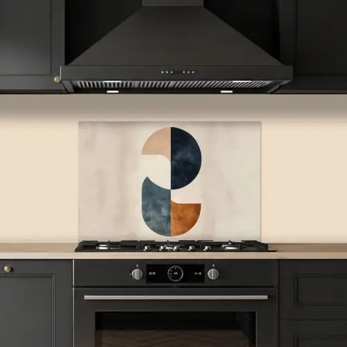 Cirkels - Abstract - Kleurrijk keuken achterwand spatscherm klein -sfeer1