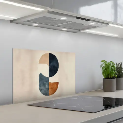 Cirkels - Abstract - Kleurrijk keuken achterwand spatscherm klein -3d_schuin