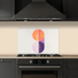 Cirkels - Abstract - Paars keuken achterwand spatscherm klein -sfeer1