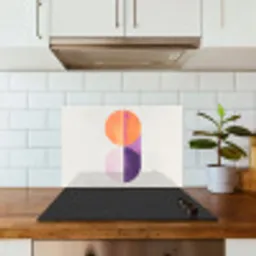 Cirkels - Abstract - Paars keuken achterwand spatscherm klein -sfeer2