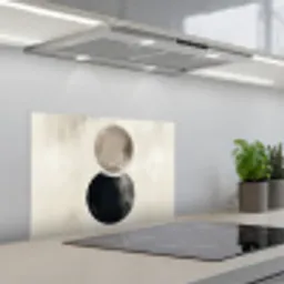 Cirkels - Vorm - Beige - Abstract keuken achterwand spatscherm klein -3d_schuin