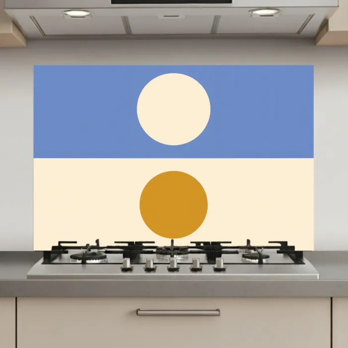Cirkels - Symmetrisch - Wit - Blauw- Geel keuken achterwand spatscherm klein -3d_website