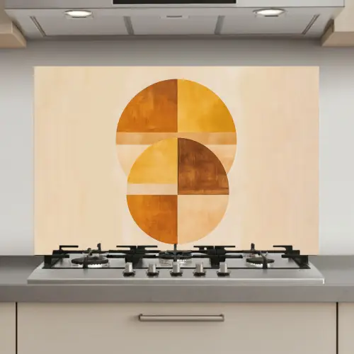 Cirkels - Geel - Minimalistisch keuken achterwand spatscherm klein -3d_website