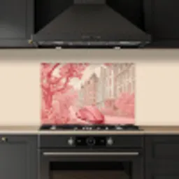 City - Car - Pink keuken achterwand spatscherm klein -sfeer1