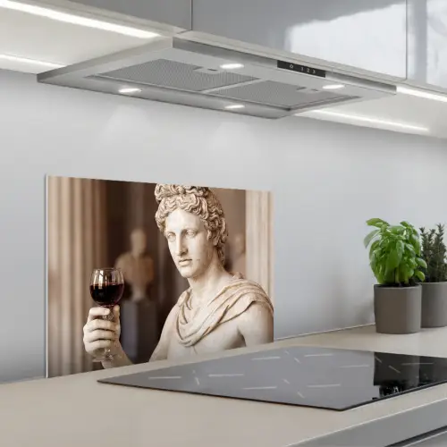 Klassiek - Marmer - Wijn keuken achterwand spatscherm klein -3d_schuin