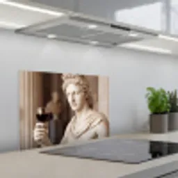 Klassiek - Marmer - Wijn keuken achterwand spatscherm klein -3d_schuin