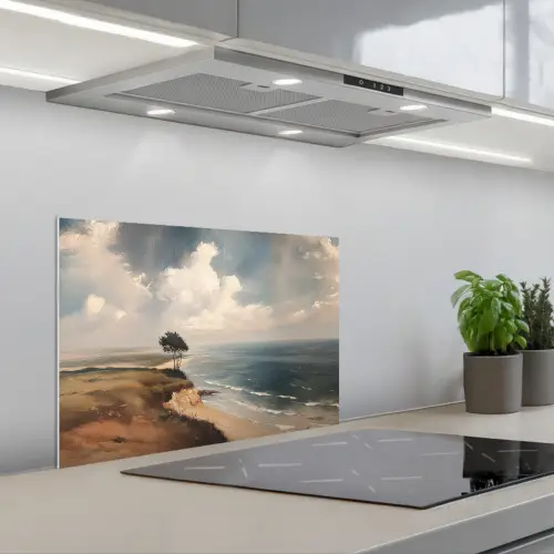 Klif - Zee - Boom keuken achterwand spatscherm klein -3d_schuin