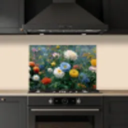 Close-up - Veld - Bloemen - Kleurrijk keuken achterwand spatscherm klein -sfeer1