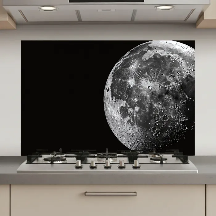 Close-up - Maan - Wit - Textuur keuken achterwand spatscherm klein -3d_website