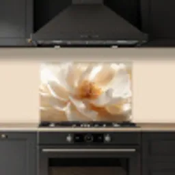 Close up - Pioenroos - Wit keuken achterwand spatscherm klein -sfeer1