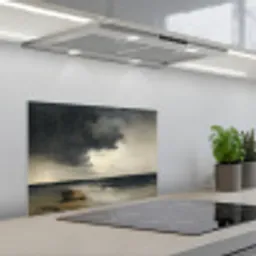 Kust - Golven - Rots - Storm keuken achterwand spatscherm klein -3d_schuin