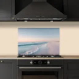 Kustlijn - Pastel - water keuken achterwand spatscherm klein -sfeer1