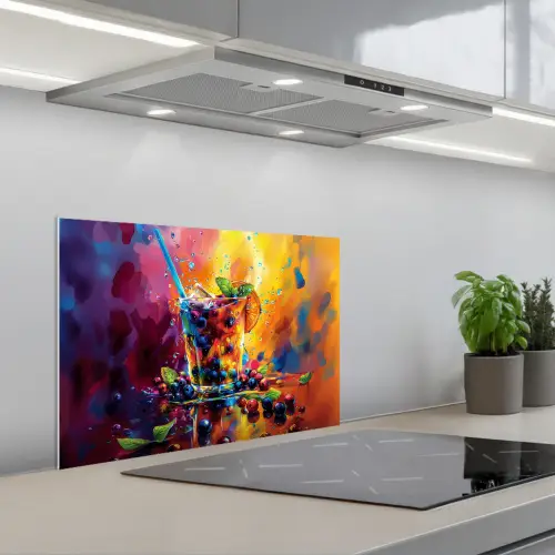 Cocktail - Fruit - Kleurrijk - Drank keuken achterwand spatscherm klein -3d_schuin