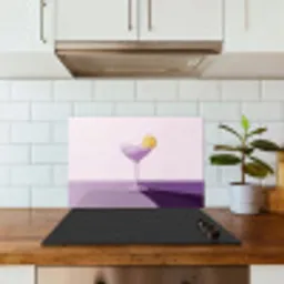 Cocktail - Paars - Minimalistisch - Citroen keuken achterwand spatscherm klein -sfeer2
