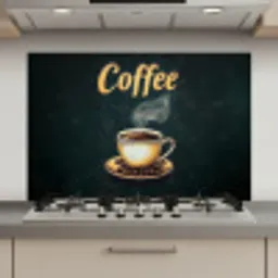 Koffie - Schotel - Koffiebonen - Retro keuken achterwand spatscherm klein -3d_website