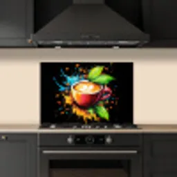 Koffie - Graffiti - Drinken - Abstract keuken achterwand spatscherm klein -sfeer1