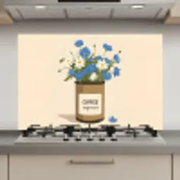 Coffee - Blik - Minimalistisch - Bloemen keuken achterwand spatscherm klein -3d_website