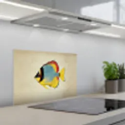 Kleurrijk - Vis - Schubben - Illustratie keuken achterwand spatscherm klein -3d_schuin