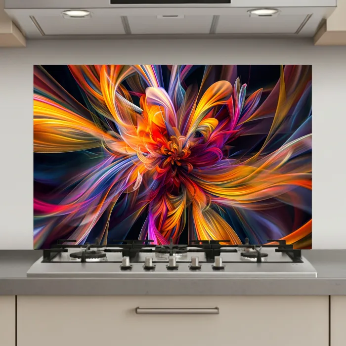 Kleurrijk - Patroon - Zwart - Kleuren keuken achterwand spatscherm klein -3d_website