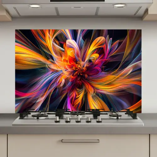 Kleurrijk - Patroon - Zwart - Kleuren keuken achterwand spatscherm klein -3d_website