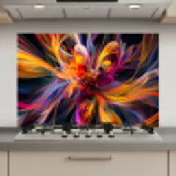 Kleurrijk - Patroon - Zwart - Kleuren keuken achterwand spatscherm klein -3d_website