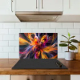 Kleurrijk - Patroon - Zwart - Kleuren keuken achterwand spatscherm klein -sfeer2